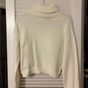 SHEIN Cream Cowl Neck Sweater